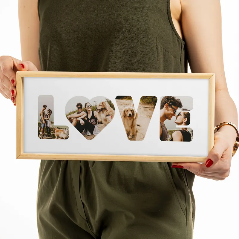 Personalised LOVE Photo Wooden Frame for Home Decor