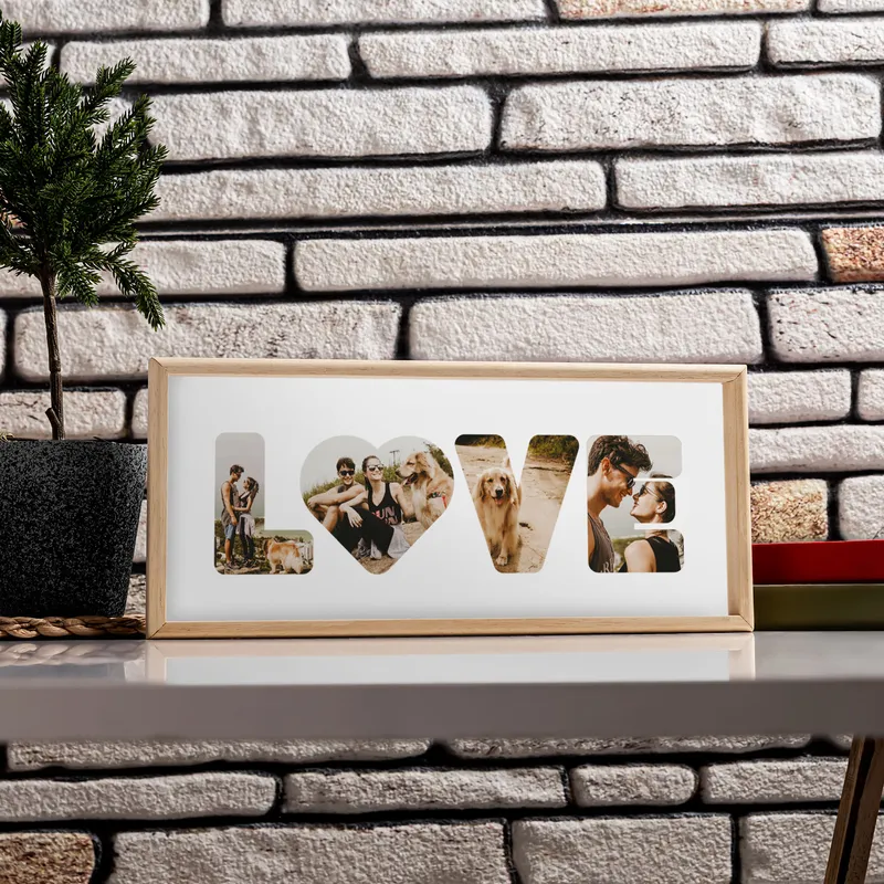 Personalised LOVE Photo Wooden Frame for Home Decor