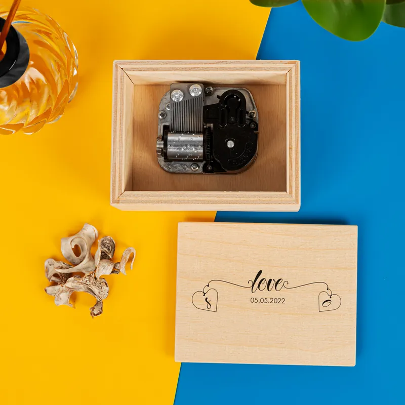 Love Designed Wooden Music Box