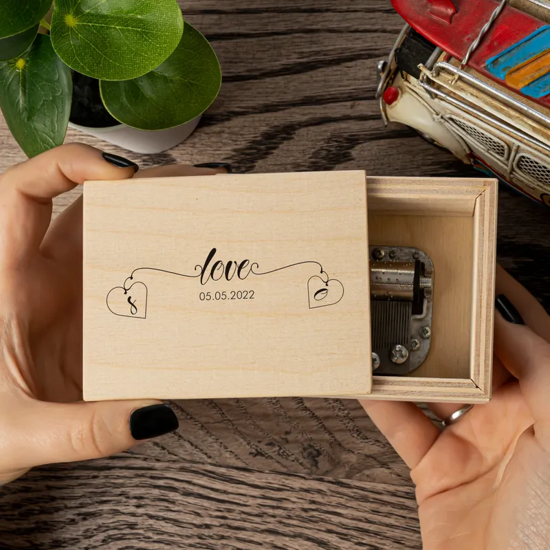 Love Designed Wooden Music Box