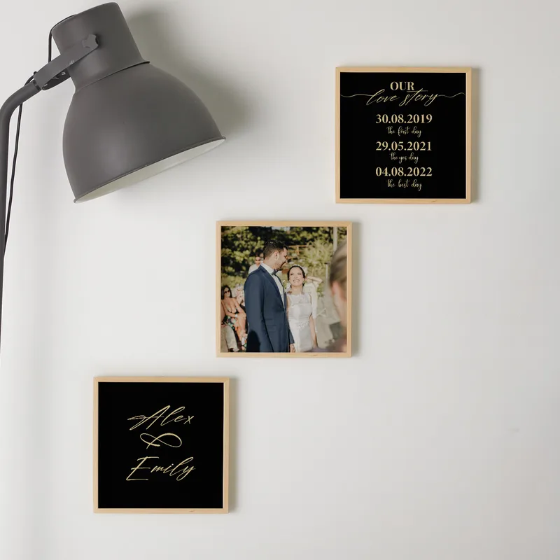 Personalised Love Story Photo Frame Set for Anniversaries & Valentine's