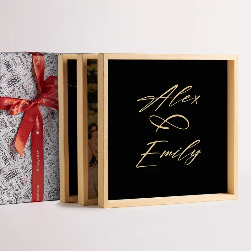 Personalised Love Story Photo Frame Set for Anniversaries & Valentine's