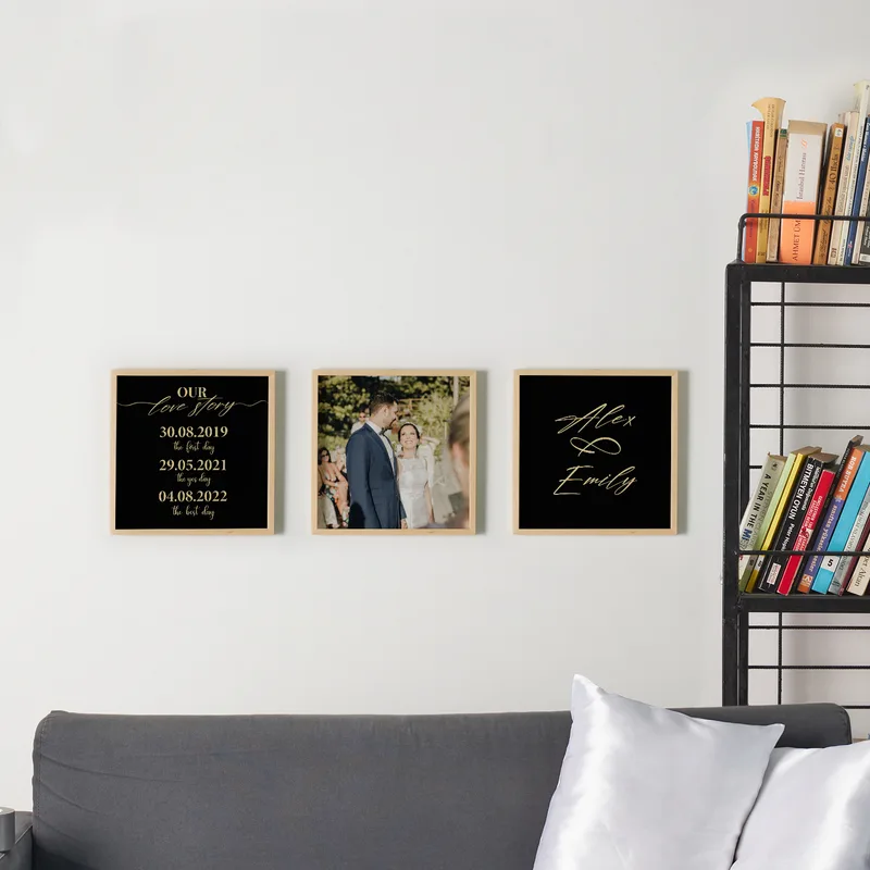 Personalised Love Story Photo Frame Set for Anniversaries & Valentine's