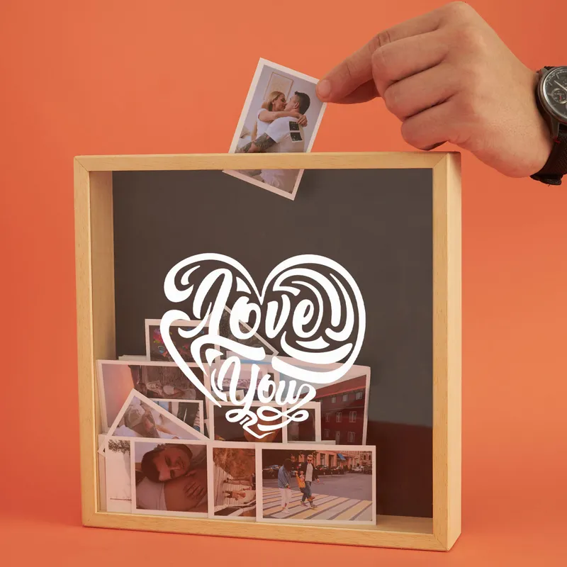 Love You Designed Wooden Memory Box