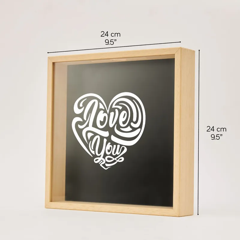 Love You Designed Wooden Memory Box
