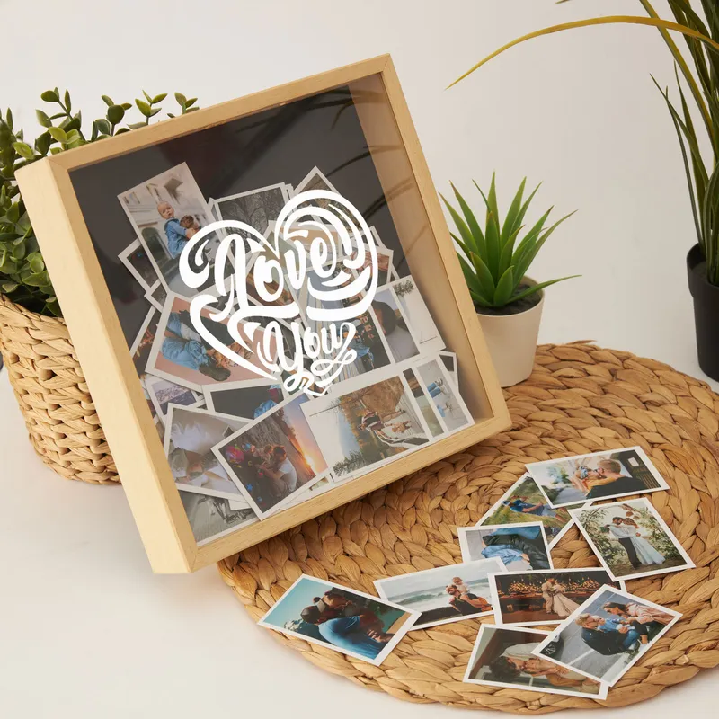 Love You Designed Wooden Memory Box