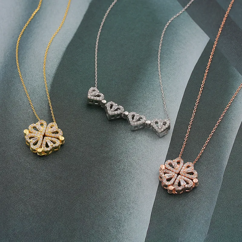 Magnetic Daisy Silver Necklace for Women