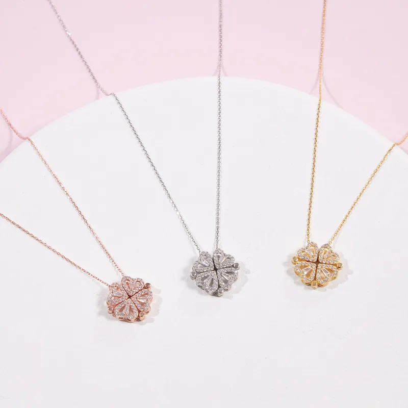 Magnetic Daisy Silver Necklace for Women