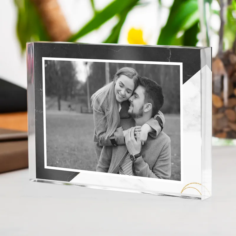 Personalised Marble Acrylic Photo Frame for Gifts