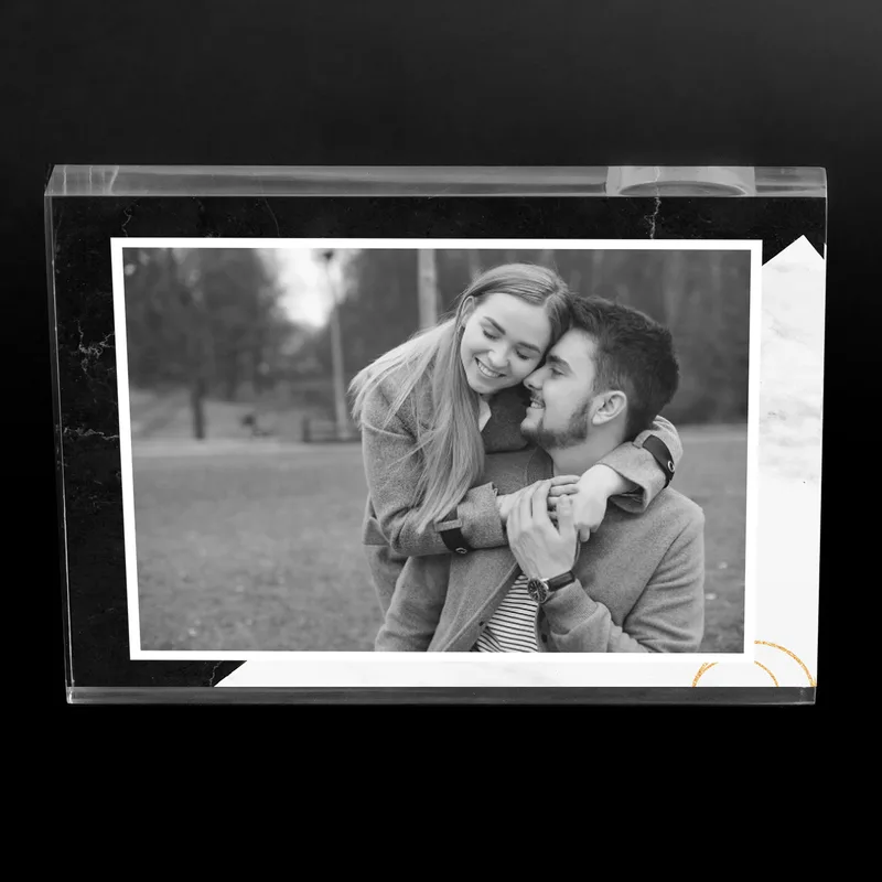 Personalised Marble Acrylic Photo Frame for Gifts