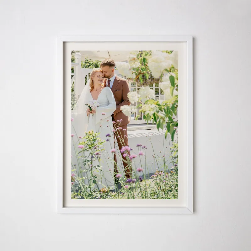 Mat Bordered Self Adhesive Wall Frame for Photos 11.75 x 15.75 inches