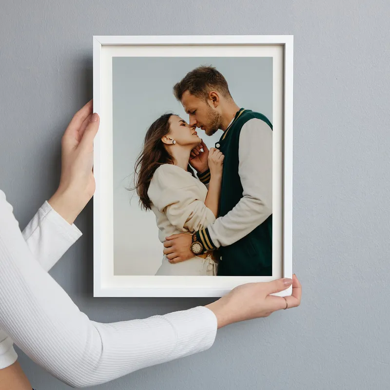 Mat Bordered Self Adhesive Wall Frame for Photos 11.75 x 15.75 inches