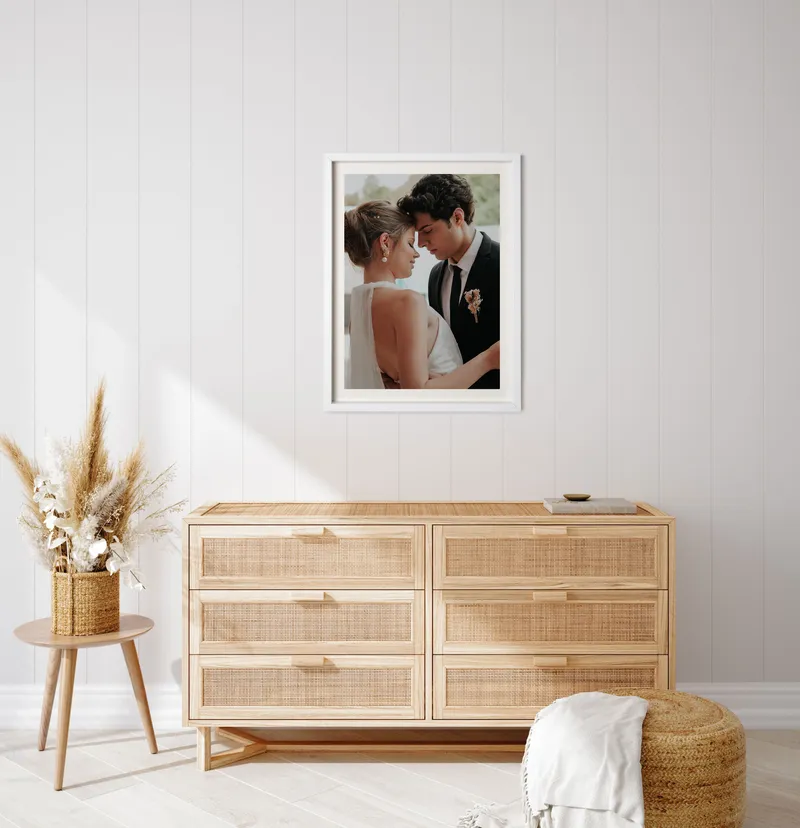 Mat Bordered Self Adhesive Wall Frame for Photos 11.75 x 15.75 inches