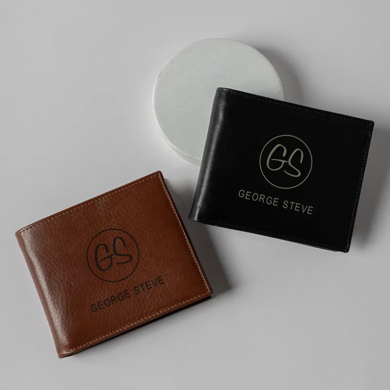 Personalised Monogrammed Leather Wallet for Men