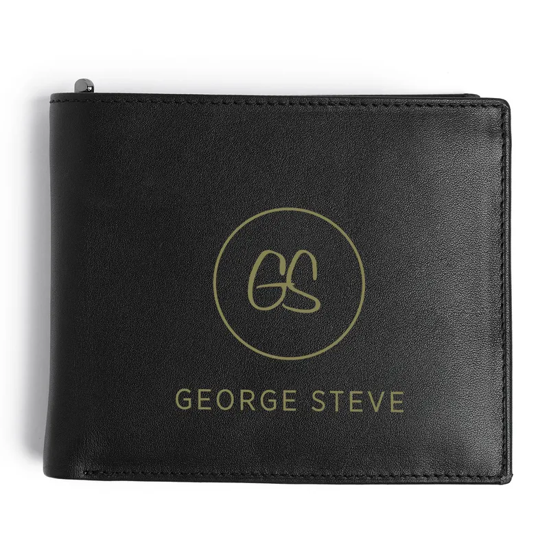 Personalised Monogrammed Leather Wallet for Men