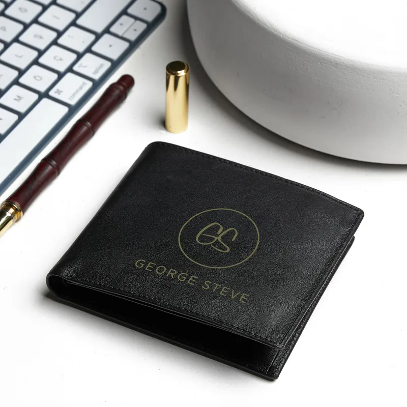 Personalised Monogrammed Leather Wallet for Men