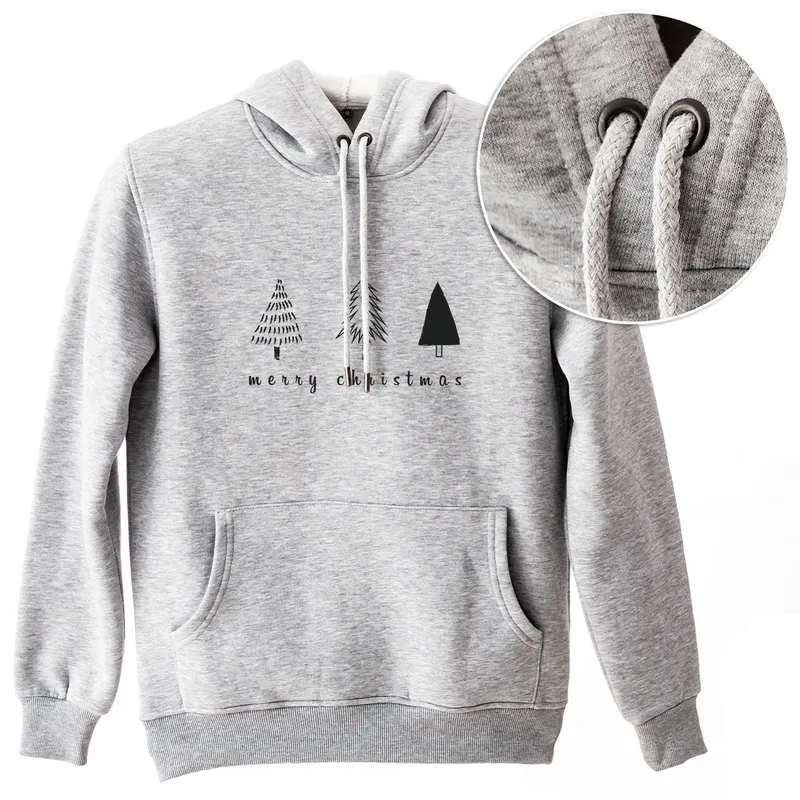 Merry Christmas Design Hooded Sweatshirt