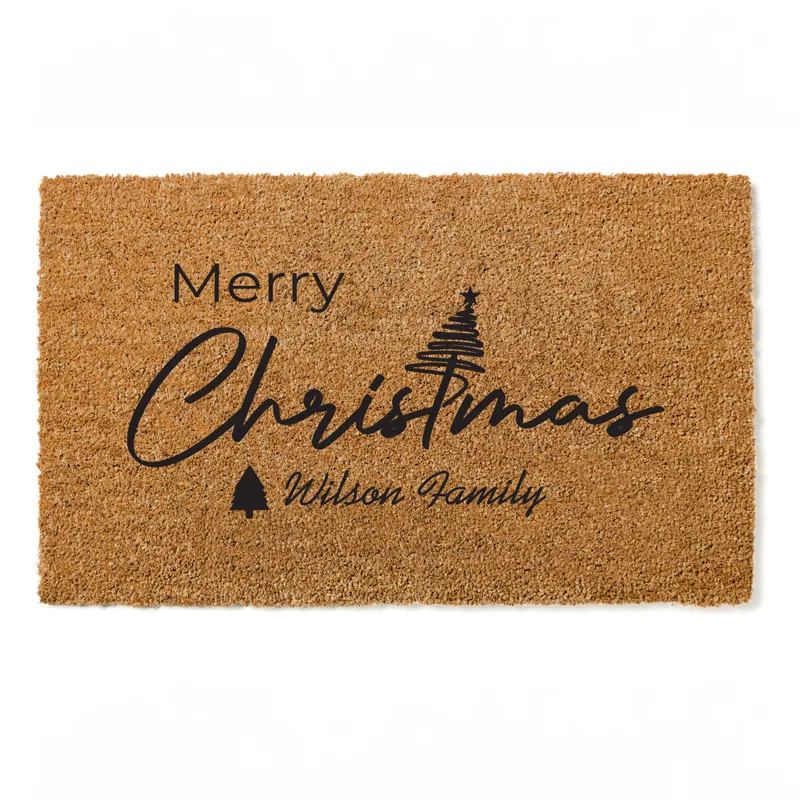 Merry Christmas Designed Door Mat