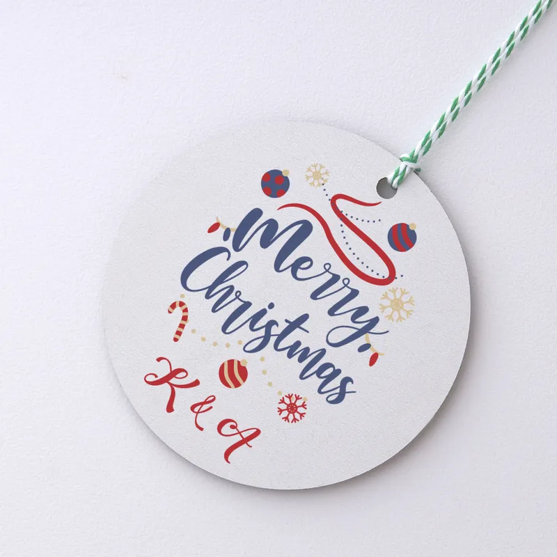 Personalised Christmas Tree Ornament with Custom Initials