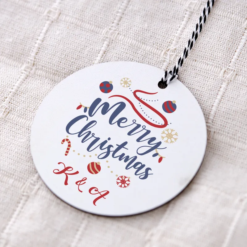 Personalised Christmas Tree Ornament with Custom Initials