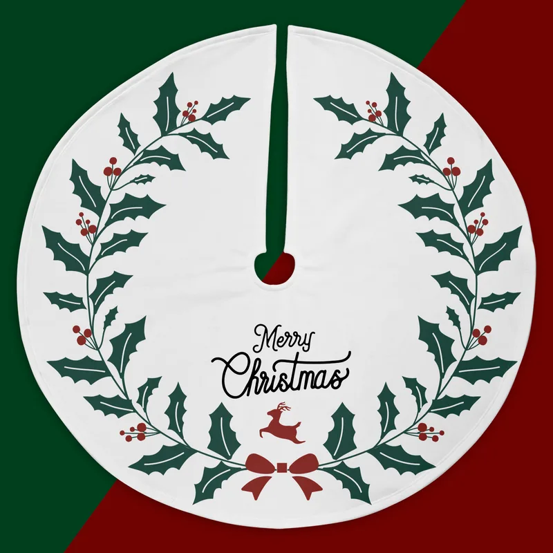 Merry Christmas Message Christmas Tree Skirt