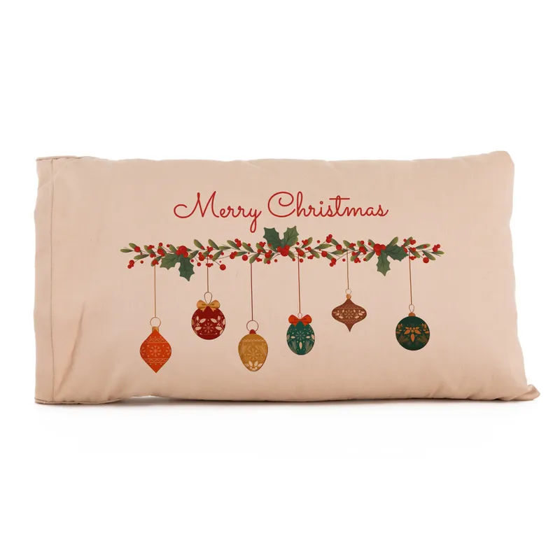 Merry Christmas Message Lumbar Pillow