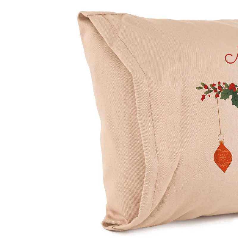 Merry Christmas Message Lumbar Pillow