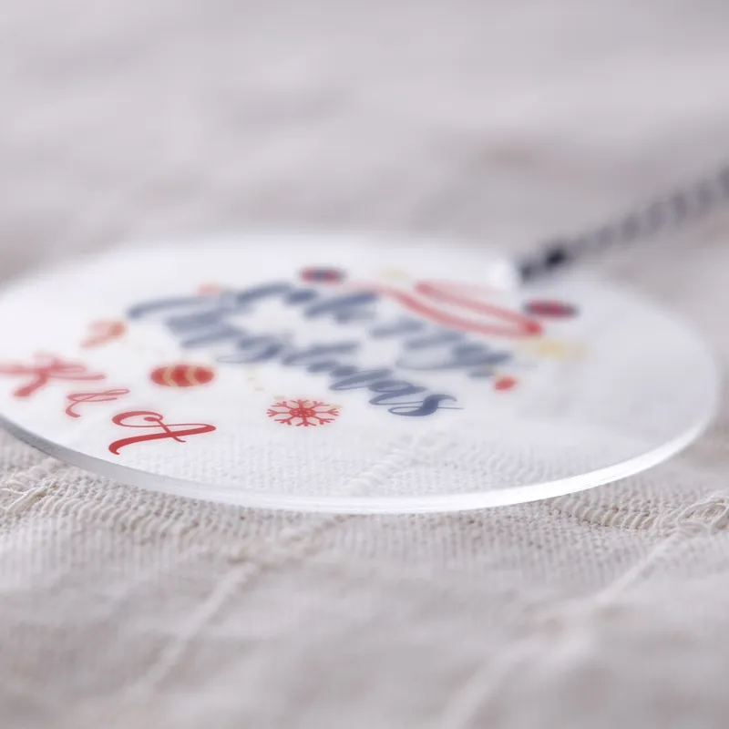 Personalised Acrylic Christmas Ornament with Initials