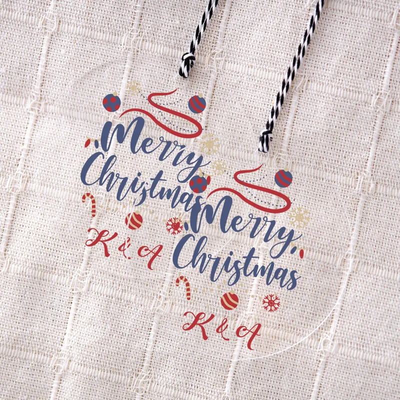 Personalised Acrylic Christmas Ornament with Initials