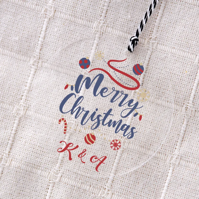 Personalised Acrylic Christmas Ornament with Initials