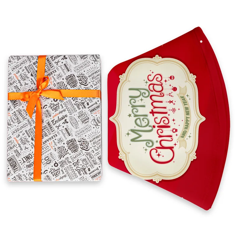 Personalised Christmas Tree Skirt with Custom Message