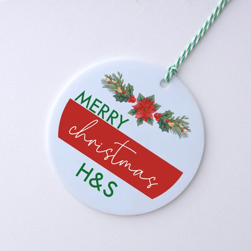 Merry Christmas! Personalized Letter Christmas Ornament