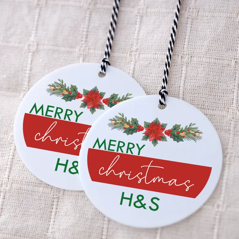 Merry Christmas! Personalized Letter Christmas Ornament