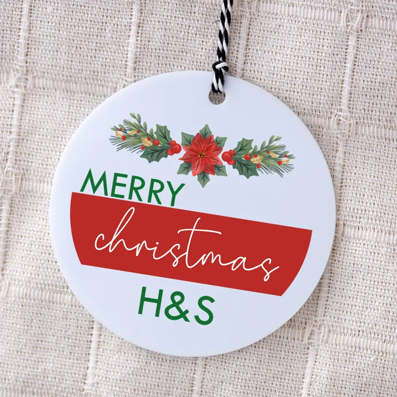 Merry Christmas! Personalized Letter Christmas Ornament