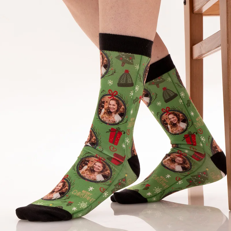 Personalised Christmas Photo Socks for Festive Fun