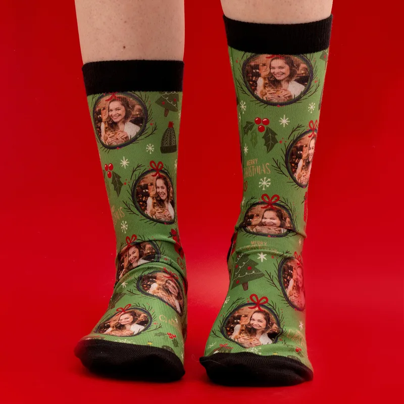 Personalised Christmas Photo Socks for Festive Fun