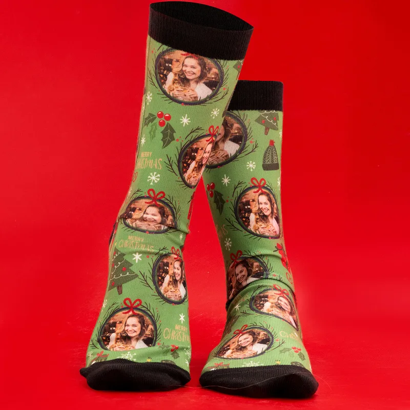 Personalised Christmas Photo Socks for Festive Fun