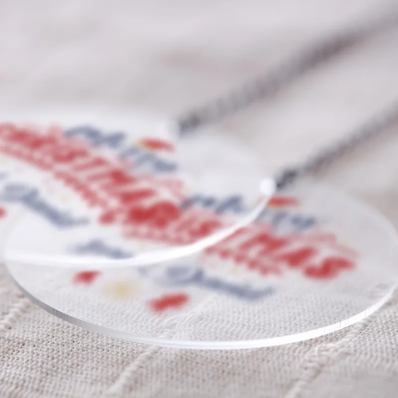 Merry Christmas! Personalized Transparent Ornament with Names