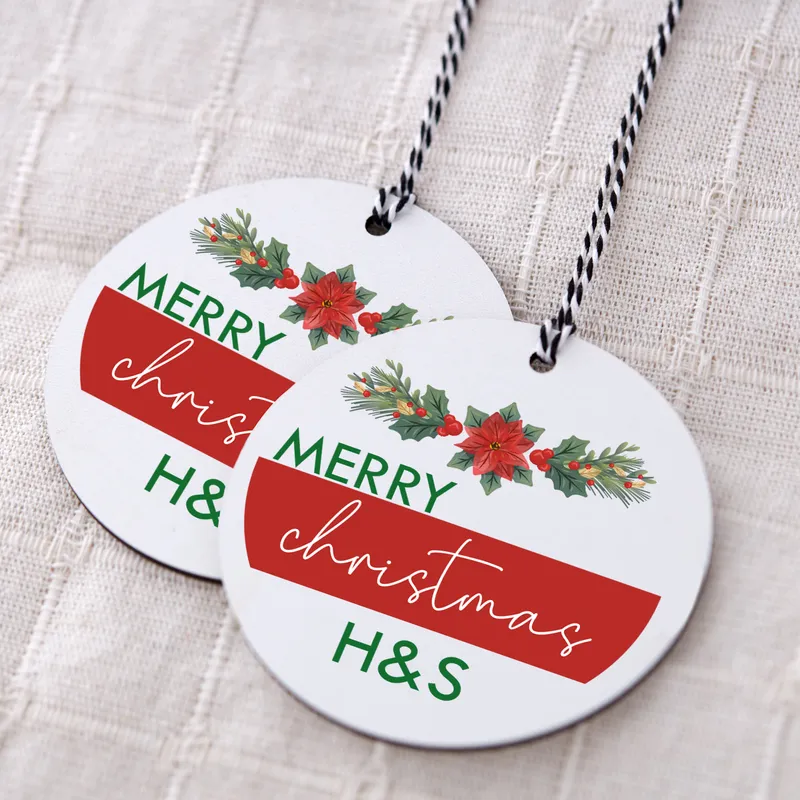 Personalised Christmas Tree Ornament with Custom Message