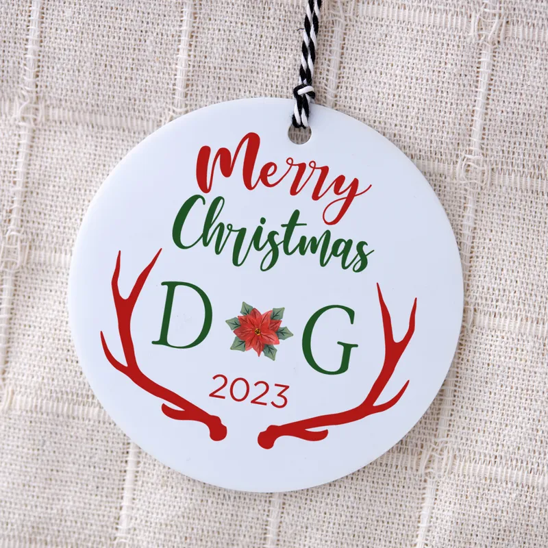 Personalised Initials Christmas Ornament for Couples