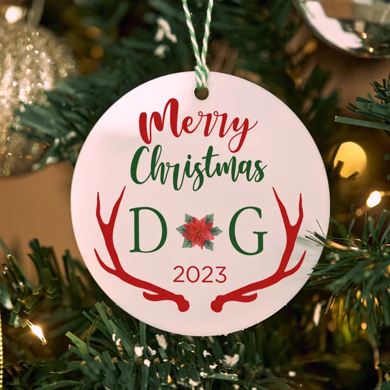 Personalised Initials Christmas Ornament for Couples