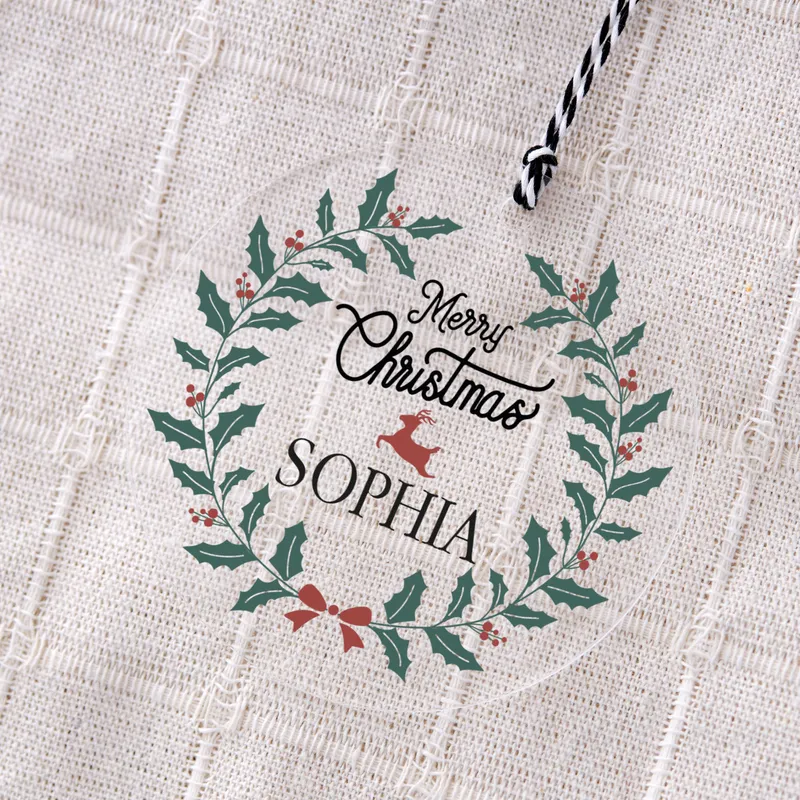 Personalised Acrylic Christmas Tree Ornament for Adults