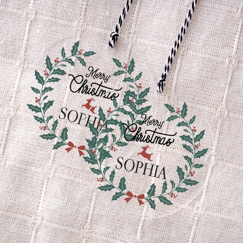 Personalised Acrylic Christmas Tree Ornament for Adults