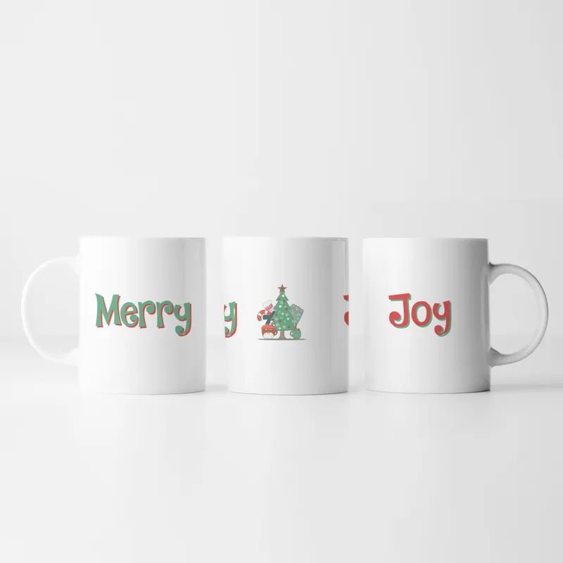 Merry Joy Christmas Coffee Mug