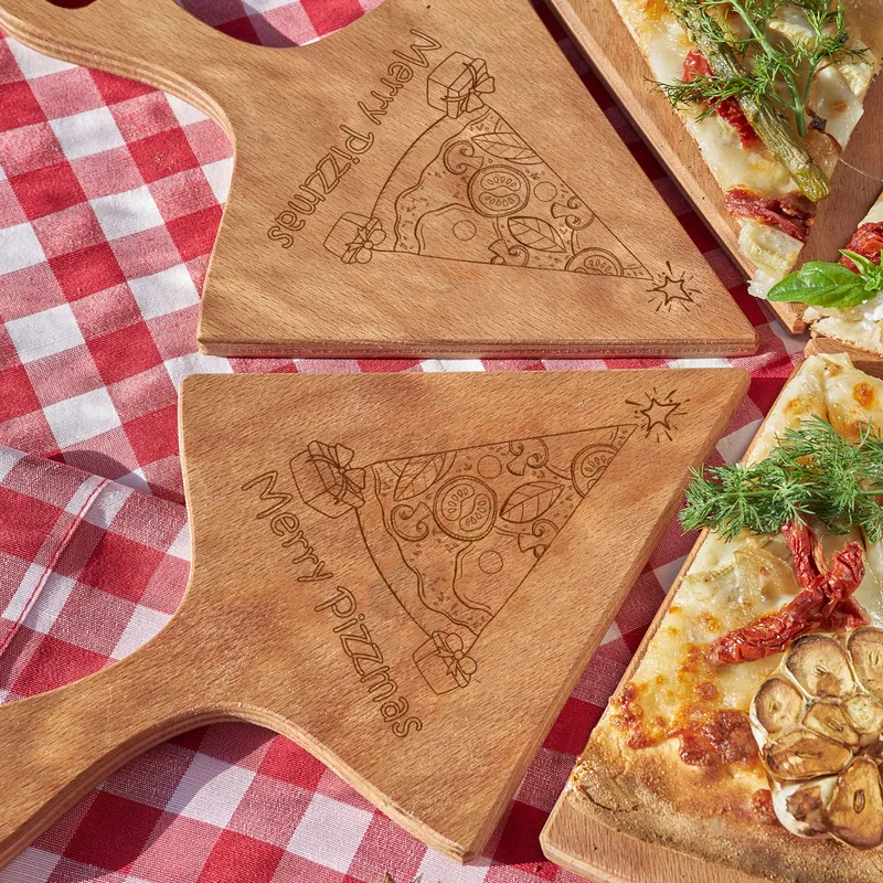 Merry Pizzmas 6 Piece Pizza Serving Board