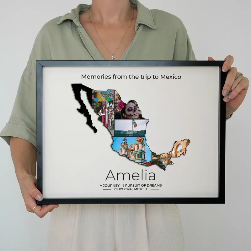 Mexico Travel Photo Collage Frame - 12x16