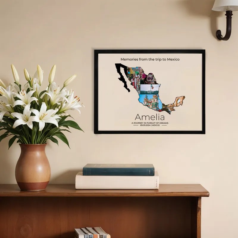 Mexico Travel Photo Collage Frame - 12x16