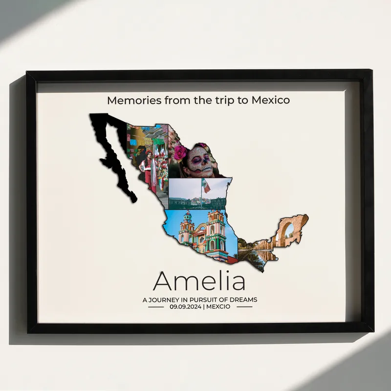 Mexico Travel Photo Collage Frame - 12x16