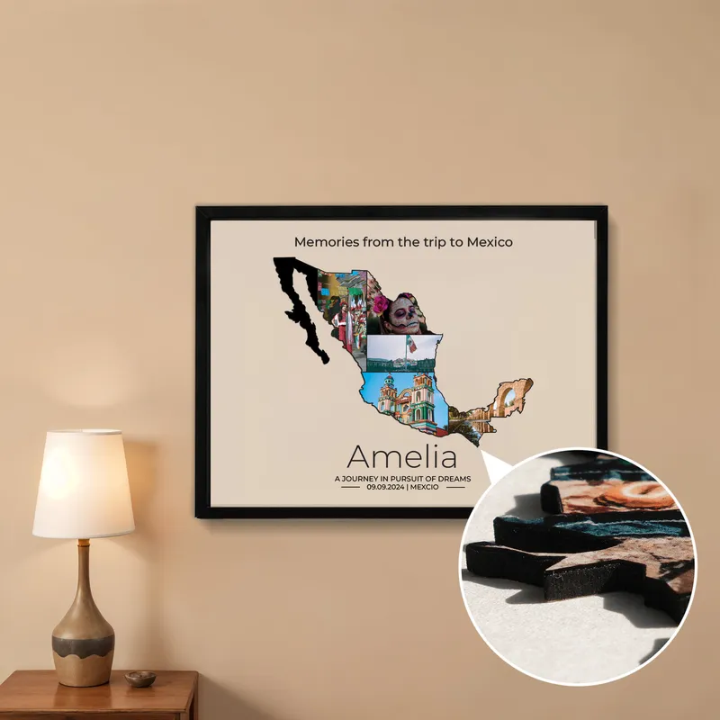 Mexico Travel Photo Collage Frame - 12x16