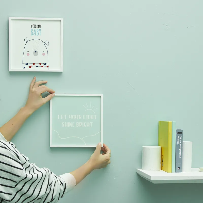 Minimal Bear Design Frame for Baby Room